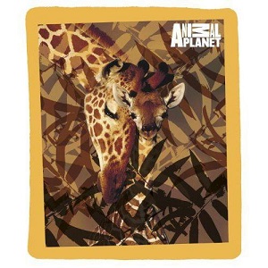 Plaid Polaire Animal planet Giraffe 130 x 160 cm