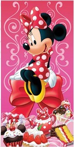 Drap de plage ou drap de bain Minnie 70 x 140cm