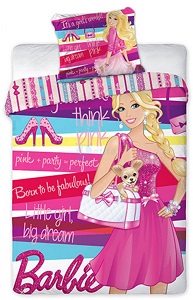 Parure housse de couette Barbie 160 x 200 cm